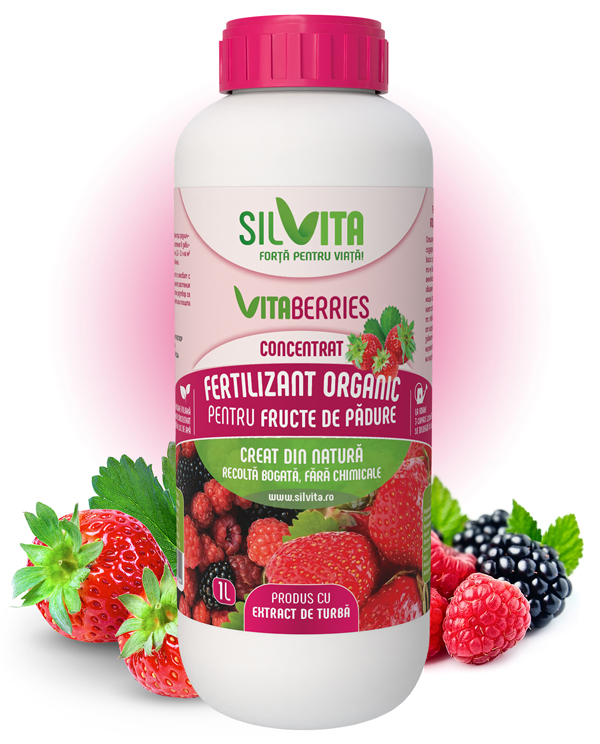 sticlă Silvita îngrășământ organic pentru căpșuni și fructe de pădure 1 litru